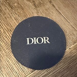 GWP Dior Black Round Fabric compact mirror slide out design